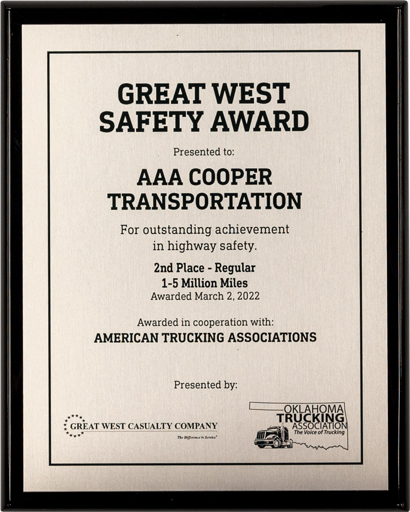 Oklahoma Safety Award